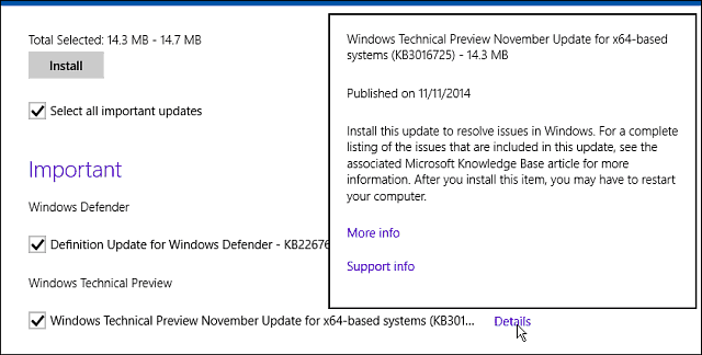 Windows Update noiembrie