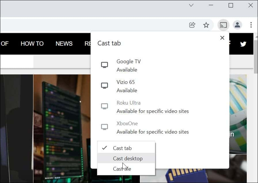 Transmite Windows 11 pe Chromecast