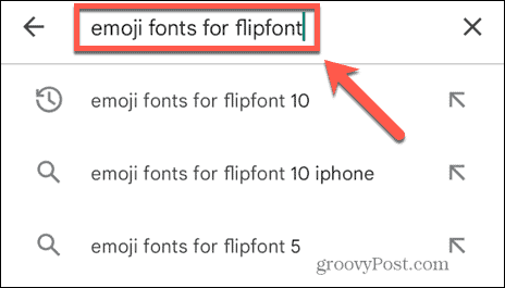 Android caută fonturi