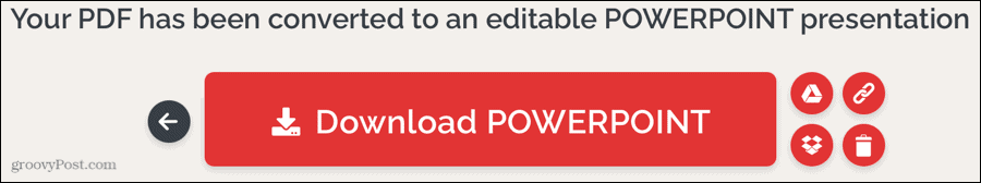 iLovePDF a convertit PDF în PowerPoint