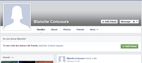 profilul Facebook Blanche concours