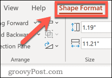 meniul format format powerpoint