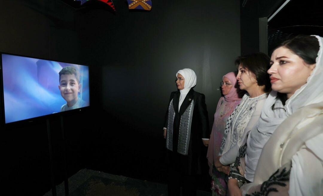 Prima Doamnă Erdoğan a distribuit expoziția „Gaza: Rezisting Humanity”!