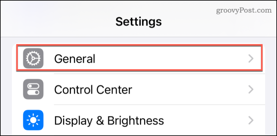 Setări - General pentru a dezactiva NameDrop pe iPhone