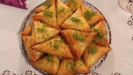 Făcând cheesy din frunza de Güllaç 