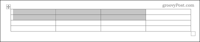 Selectarea celulelor dintr-un tabel Microsoft Word