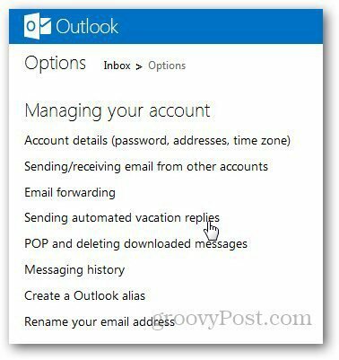 Mesajul 2 al vacanței Outlook