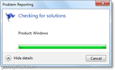 Windows 7 se va conecta automat și va căuta probleme
