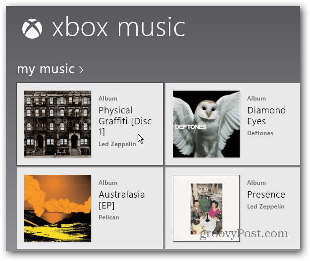 Alege Album Muzică Xbox