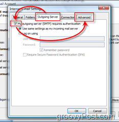 Configurați Outlook 2007 pentru un cont IMAP GMAIL