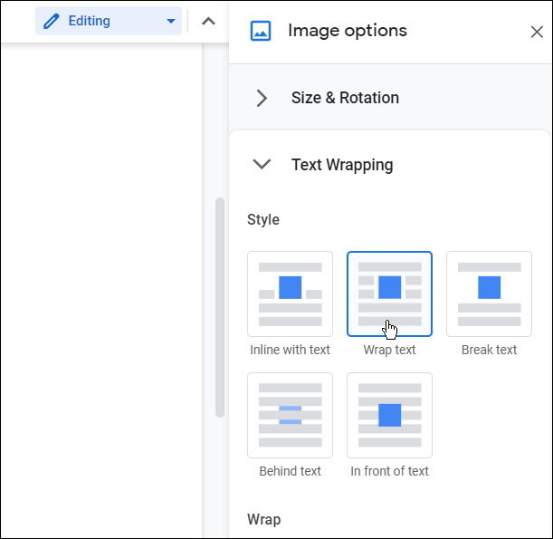 împachetare text cum să stratificați imaginile în Google Docs