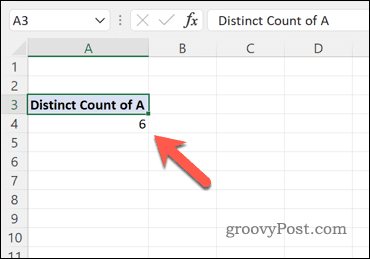 Utilizarea unui tabel pivot pentru a calcula numărul de valori unice dintr-un set de date Excel