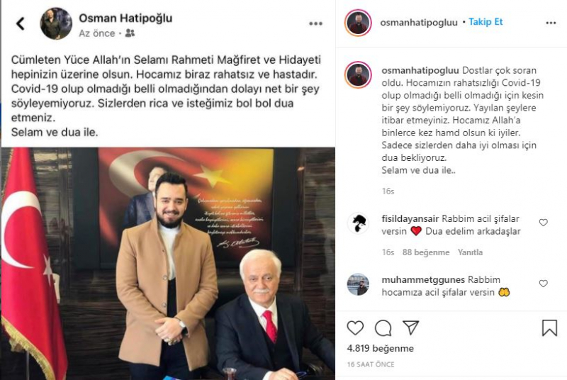 Nihat Hatipoğlu este în terapie intensivă? Fiul lui Nihat Hatipoğlu, Osman Hatipoğlu, a anunțat!