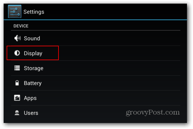 Afișează setările ecranului de blocare Goggle Nexus 7