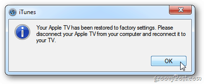 Actualizare Apple TV completată