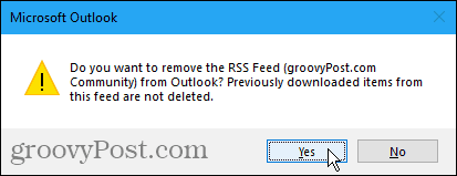 Eliminați caseta de dialog pentru confirmarea fluxului RSS