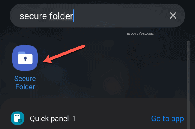 Pictogramă sertar aplicație Folder securizat
