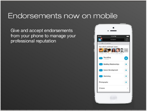 recomandări linkedin pe mobil