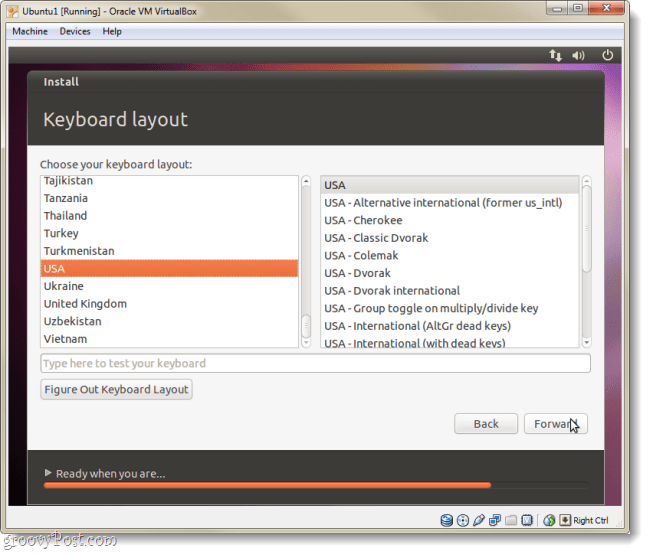 aspectul tastaturii ubuntu