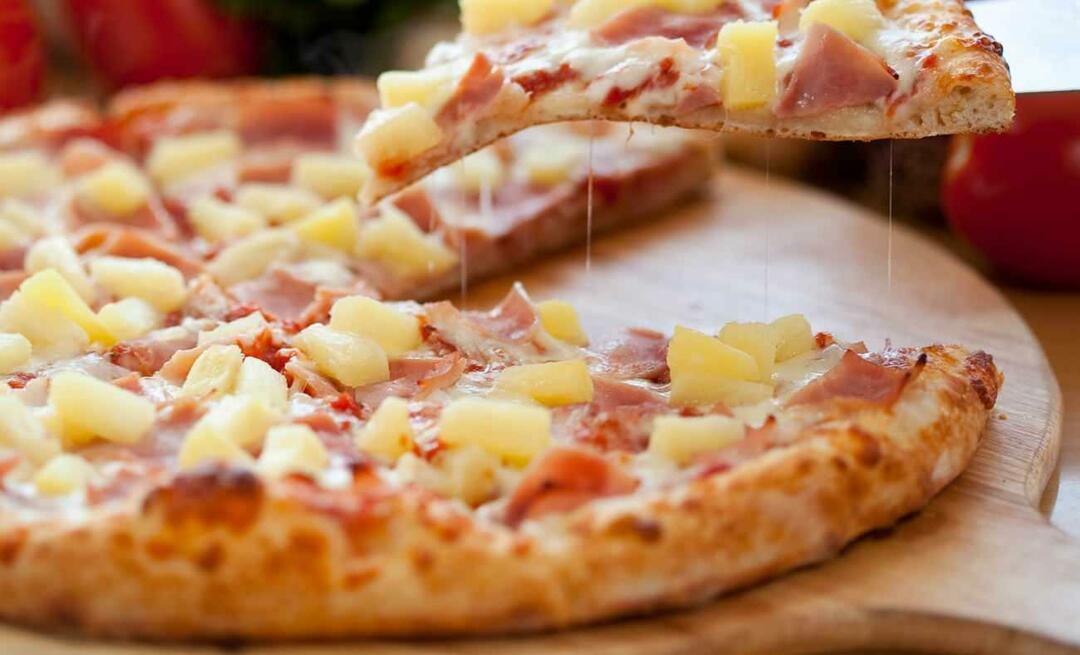 Cum se prepară pizza cu ananas Reteta de pizza cu ananas