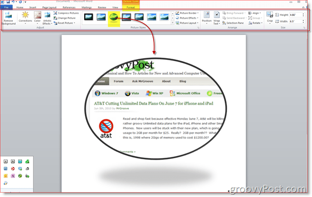 Cum să faceți capturi de ecran utilizând Office 2010