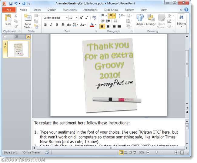 Cum se creează o carte electronică personalizată Groovy cu PowerPoint 2010