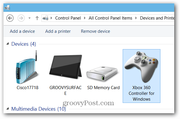 Dispozitive și imprimante de control Xbox