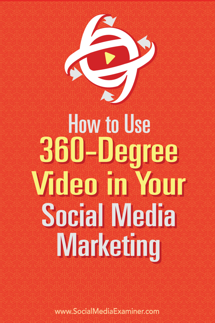Cum să utilizați videoclipuri la 360 de grade în marketingul dvs. pe rețelele sociale: Social Media Examiner