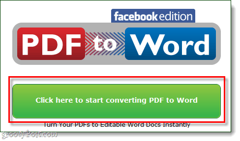începe convertirea pdf în ediție facebook word
