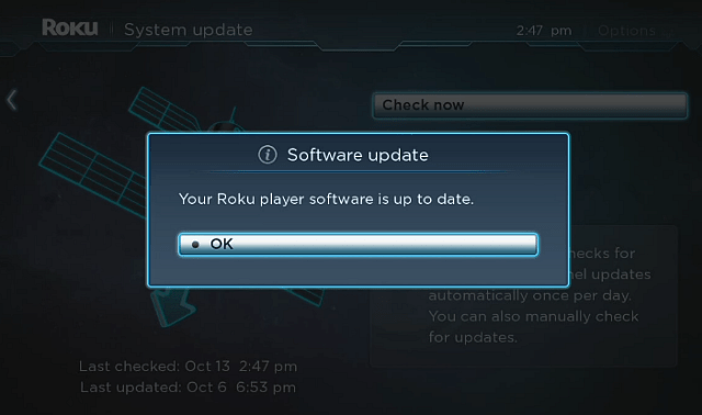 Actualizați software-ul Roku