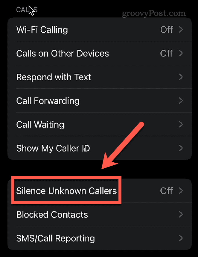 tăcerea apelanților necunoscuți iphone