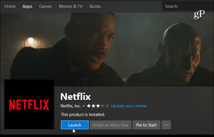 Aplicația Netflix Windows 10