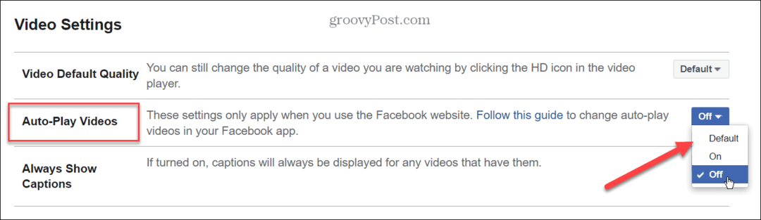 Cum să dezactivezi redarea automată a videoclipurilor pe Facebook