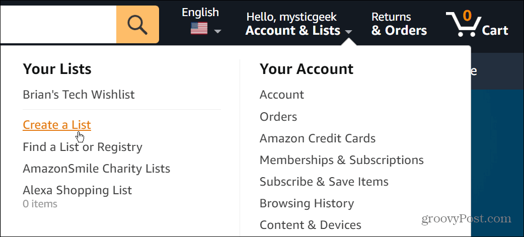 Cum să partajați o listă de dorințe Amazon
