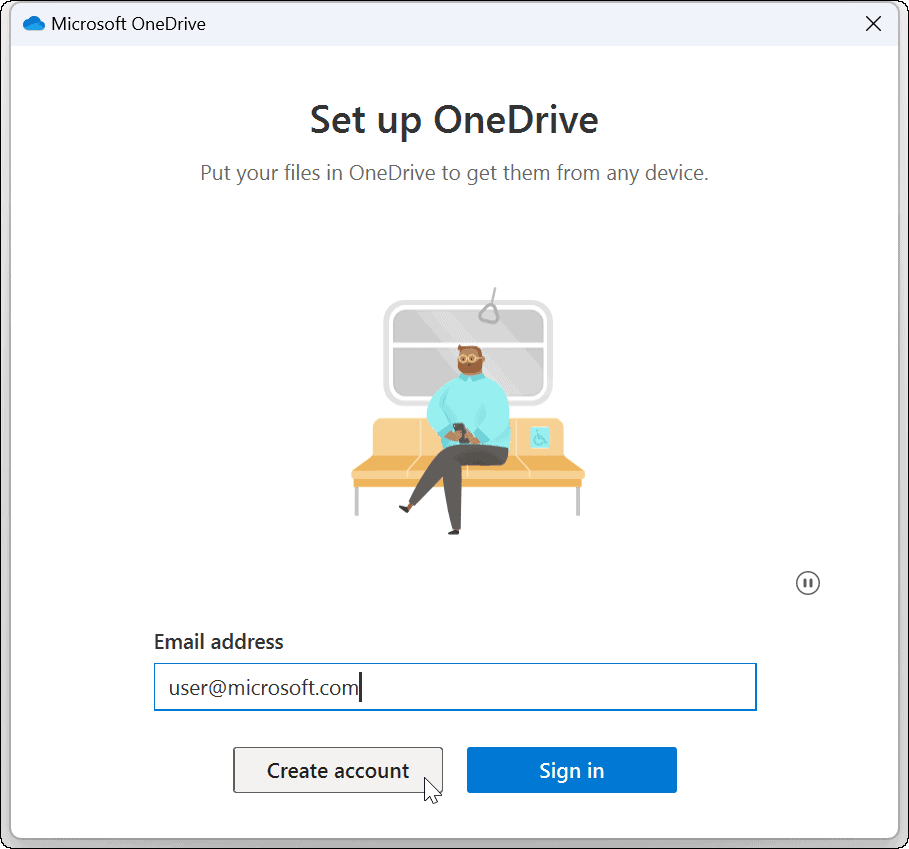 reconectați contul OneDrive