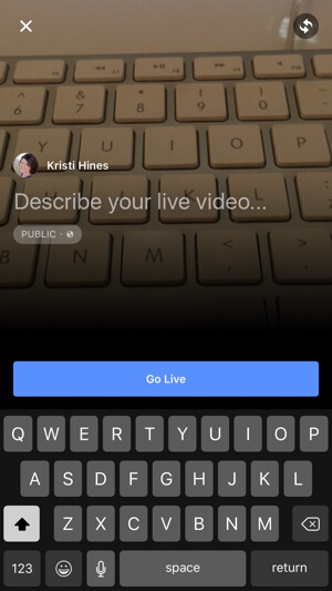 configurare video live Facebook