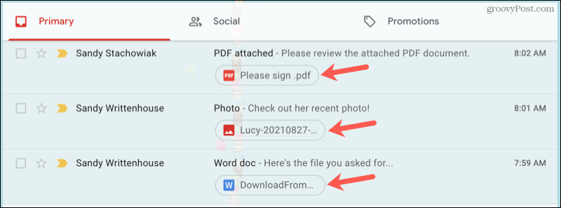 Vedeți atașamentele în căsuța de e-mail Gmail