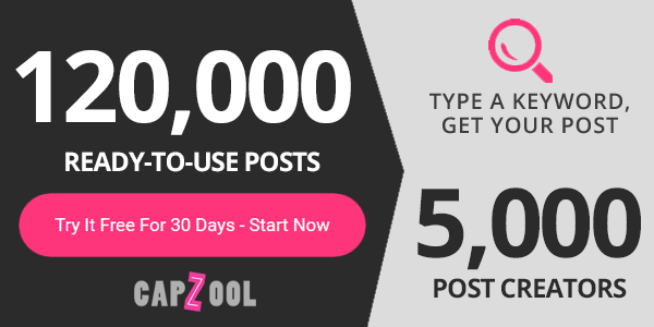 Capzool Postări gata făcute pentru rețelele dvs. sociale