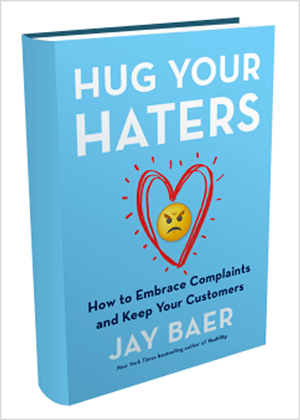 Aceasta este o captură de ecran a copertei cărții pentru Hug Your Haters de Jay Baer.
