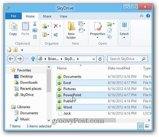 Desktop SkyDrive Win8