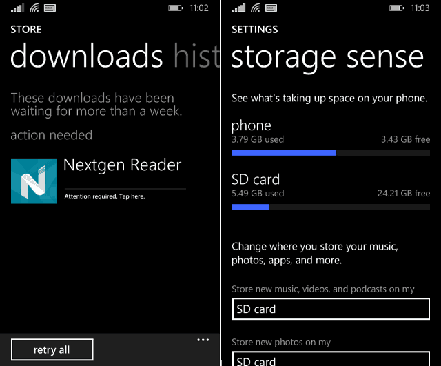 Mutați aplicațiile de pe cardul SD pe telefon pe Windows Phone 8.1