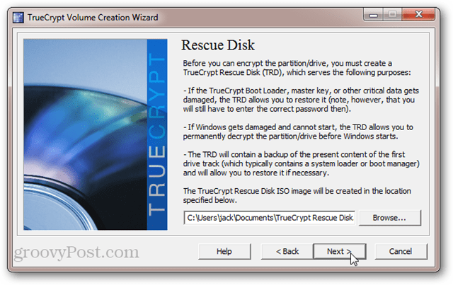 TrueCrypt Rescue Disk ISO: Disc de recuperare sau USB Recovery