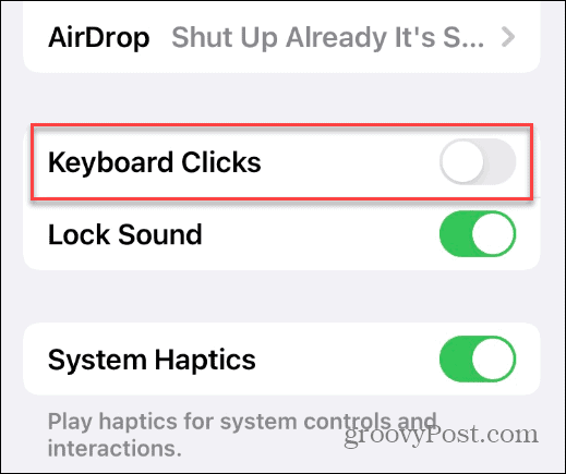 Dezactivați sunetul de tastare pe un iPhone