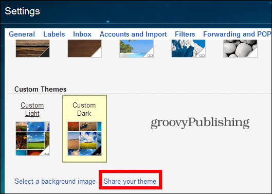 Temele personalizate Gmail împărtășesc tema