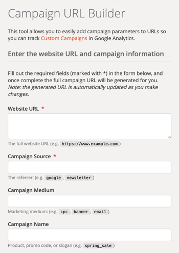 Configurarea Google Campaign URL Builder