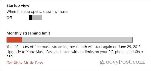 Limita de streaming a muzicii Xbox