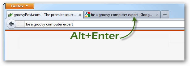 alt + enter pentru a deschide file noi din căutările firefox
