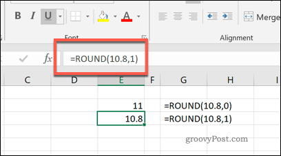 Funcția ROUND în Excel