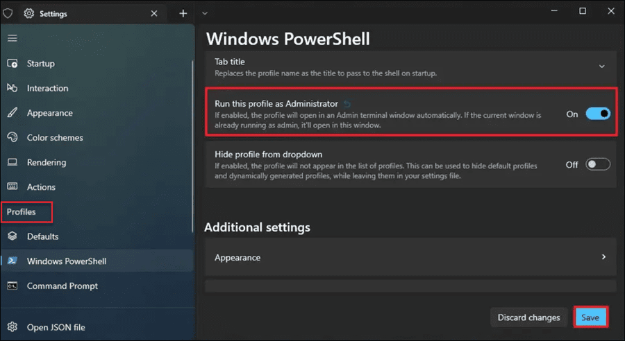 deschide powershell ca administrator pe Windows 11
