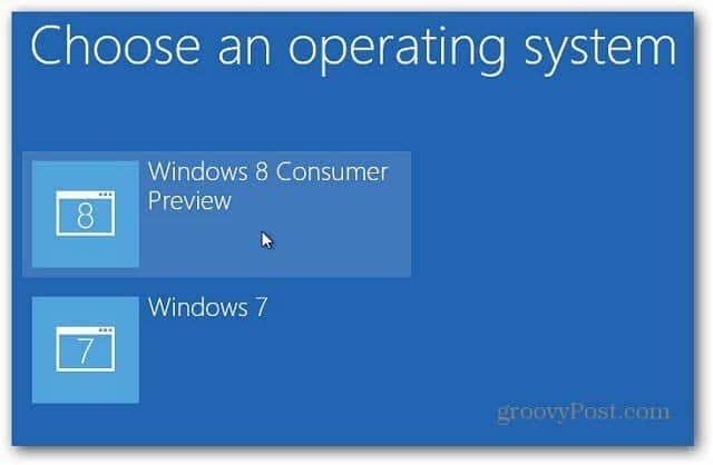 selectați Windows 8